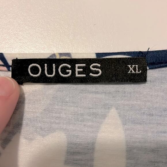 OUGES Short Sleeve V-Neck Floral Dress, NWOT - Picture 7 of 10